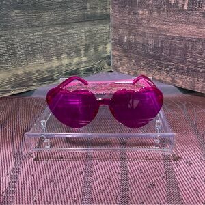 Vibrant Pink Heart Sunglasses